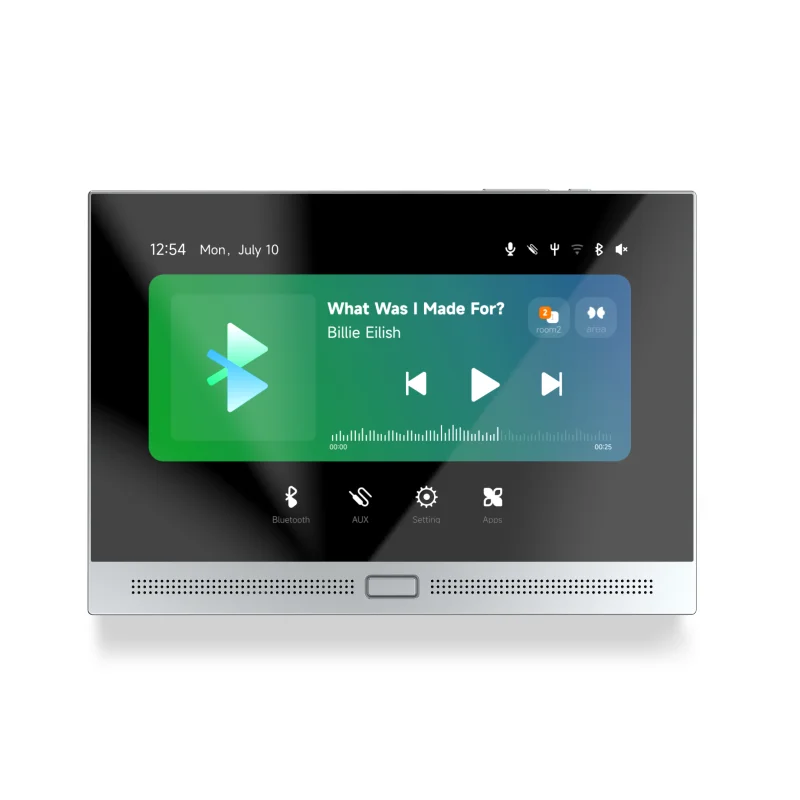 The 7-inch intelligent central control screen supports zigbee, which can control intelligent  sockets, lamps,and other equipment