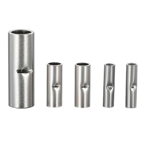 Imagen 2 del producto 10/50 casquillos de conector de Cable a tope no aislados Terminal de Cable eléctrico Terminal de engarzado estañado desnudo de cobre 0,2-35 mm2 26-2AWG