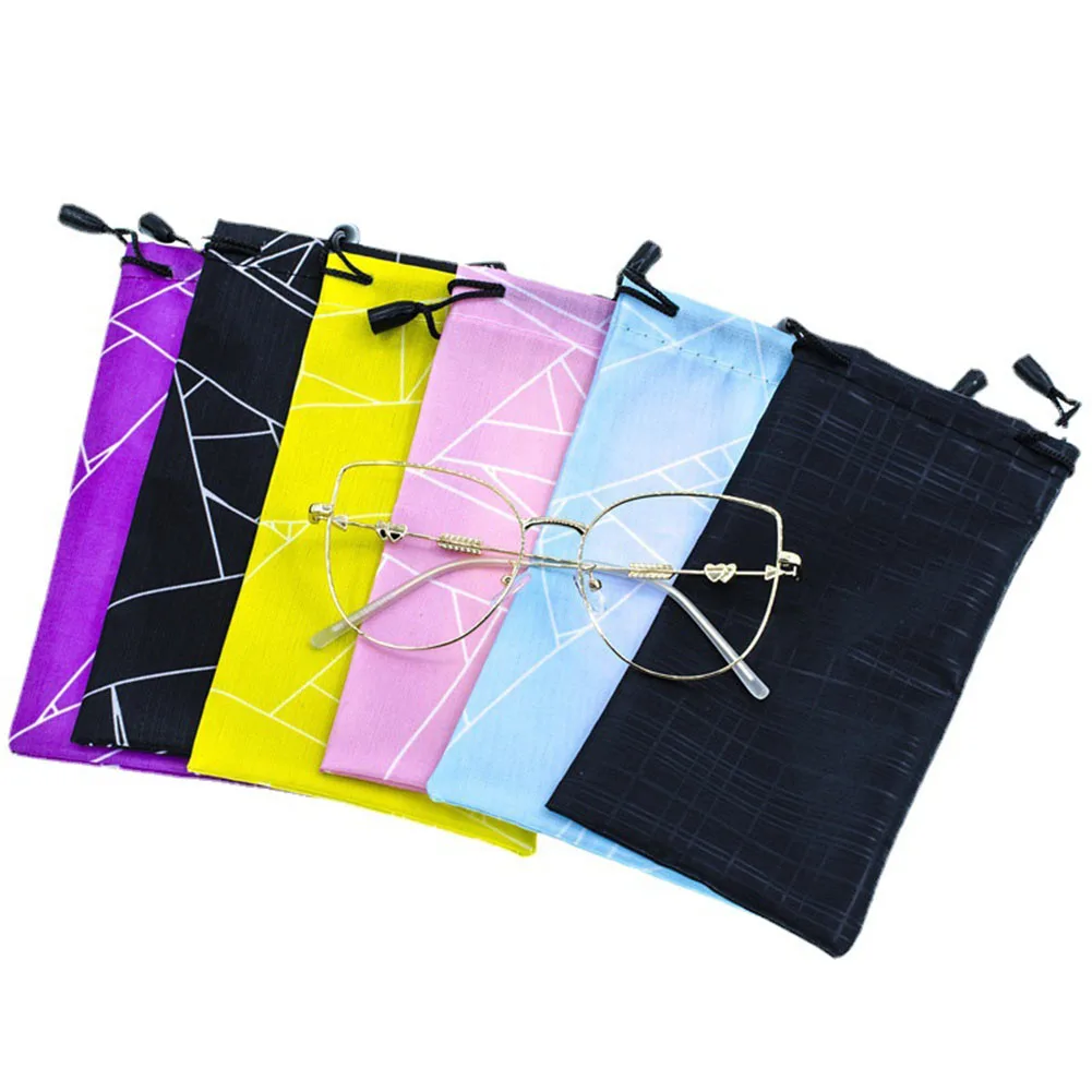 Glasses Bag Multi-color Geometric Sunglasses Storage Bag Travel Household Portable Eyewear Organizer Box Eyewear Accessories