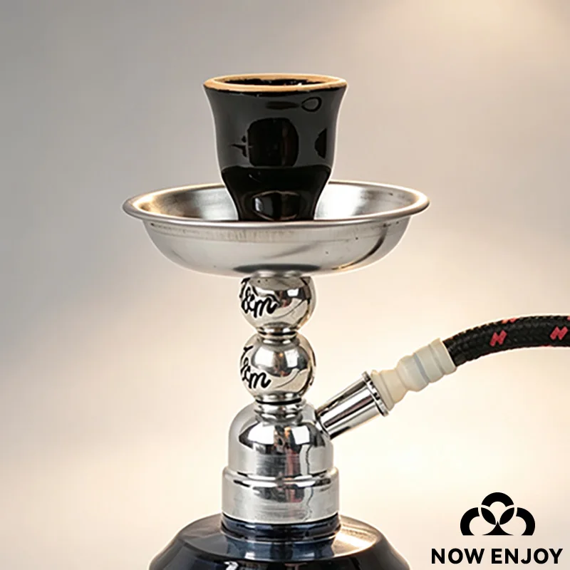 NOW ENJOY 2026 Popular Portable Mini Water Pipe Hookah Single Tube Glass Pipe Shisha Tobacco Smoking Pipes best Gift for men view 4