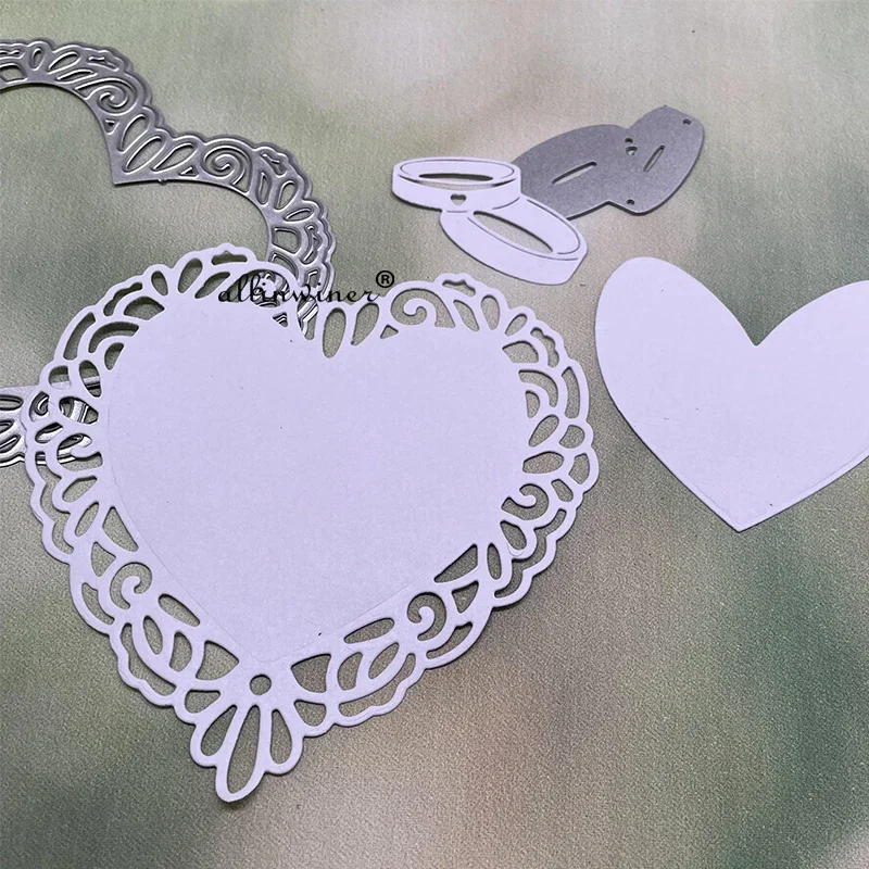 

Engagement ring love heart frame Metal Cutting Dies for DIY Scrapbooking Album Paper Cards Decorative Crafts Embossing Die Cuts