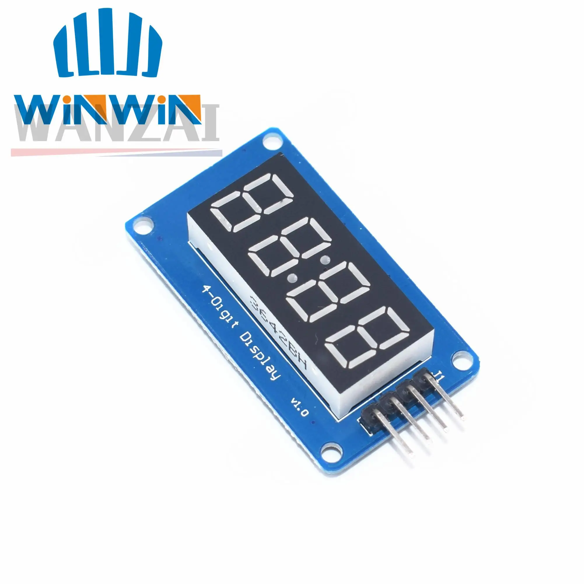 1Pcs TM1637 4 Bit Digital LED Tampilan Modul UNTUK Arduino 7 Segmen 0.36 Inci Jam Merah Anoda Tabung Empat serial Driver Papan Pack