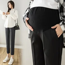 Office Formal Maternity Pants Thin OL Elastic Waist Trousers Clothes For Pregnant Women Belly Business Wear Pregnancy Clothing