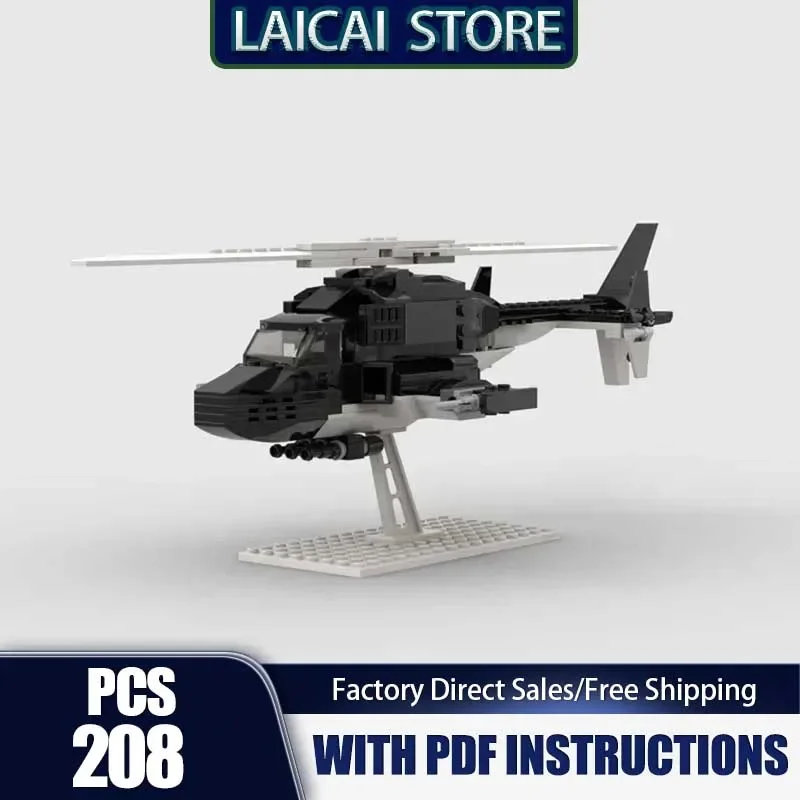 

Строительные блоки Moc, военная серия, вертолет специального назначения, мини-модель Airwolf, технологические кирпичи, игрушки-самолет «сделай сам», Construstion