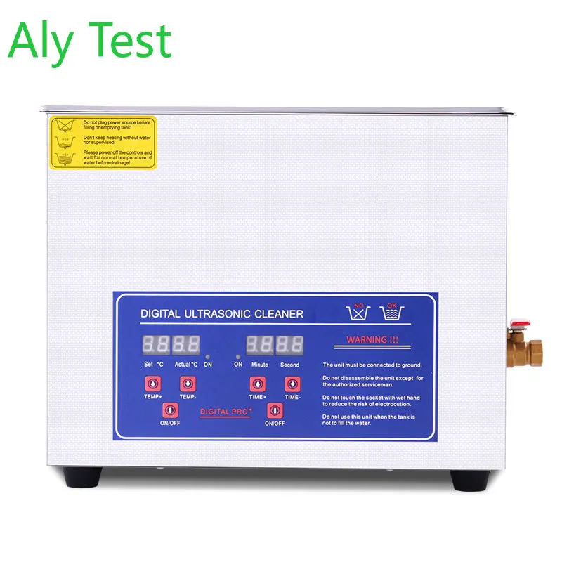 PS-60A 15L 360W ALY TEST Diesel Common Rail Injector Plunger Nozzle Pump Parts Ultrasonic Cleaner with Heating Function