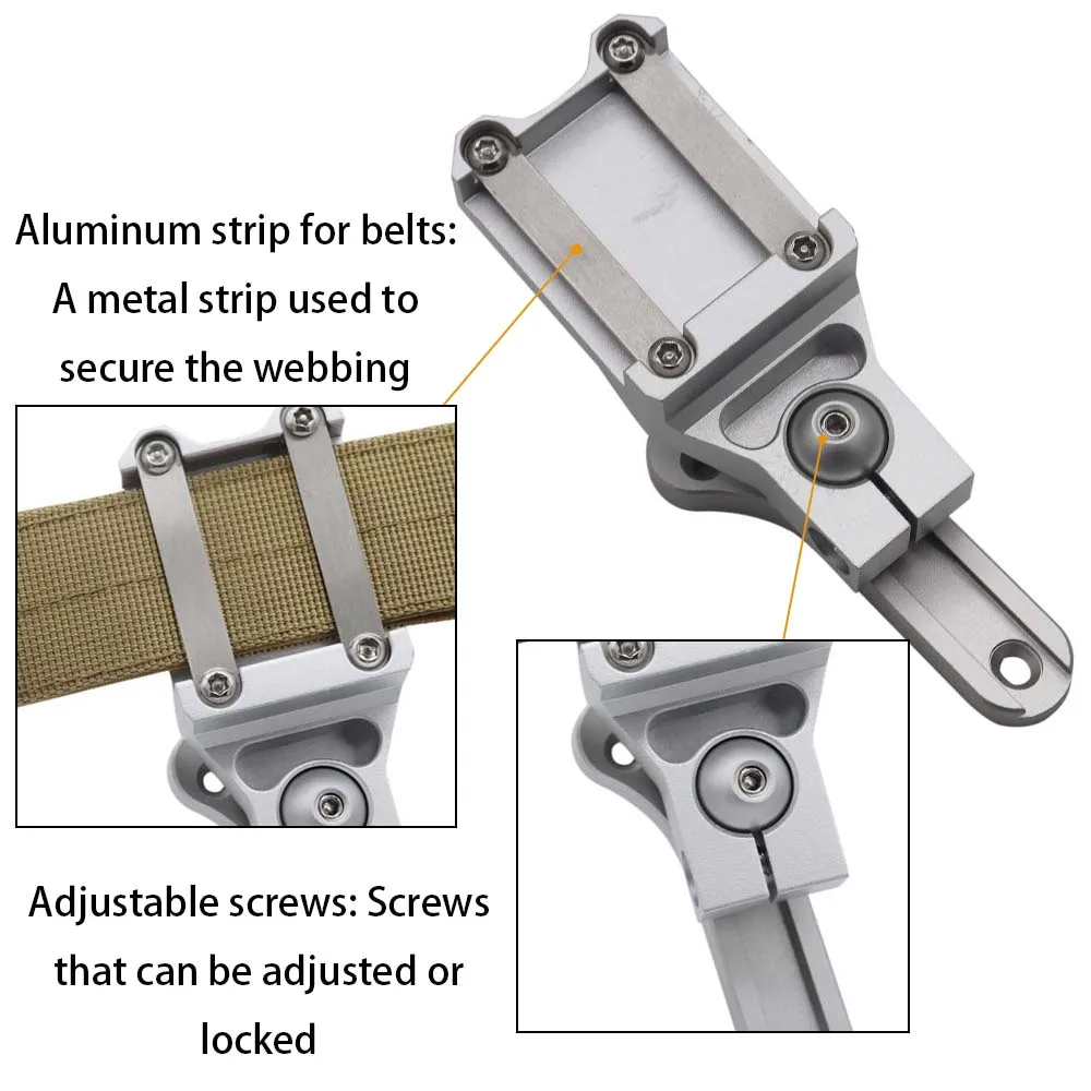 Verstellbare Bein-Trageplattform aus Aluminium, taktischer Y-Platten-Pistolenholster-Adapter für IPSC- und IDPA-Wettkampfhholster – Detail 6