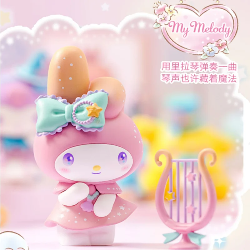 Sanrio Genuine Authorized Dream Blind Box 2023 Melody Cinnamoroll Ornament Mini Figure Girl Cute Room Decoration Birthday Gift