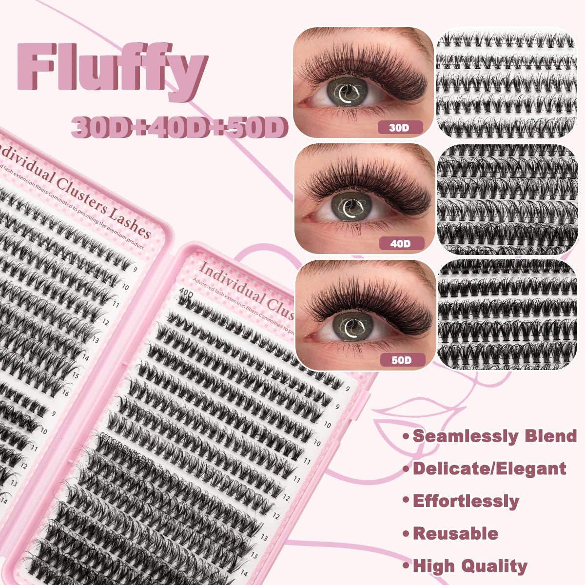 ISEEN DIY ラッシュエクステンションキット 個別まつげキット まつげブック付き ラッシュボンド & シールとラッシュピンセット ブラシ ラッシュロモーバー