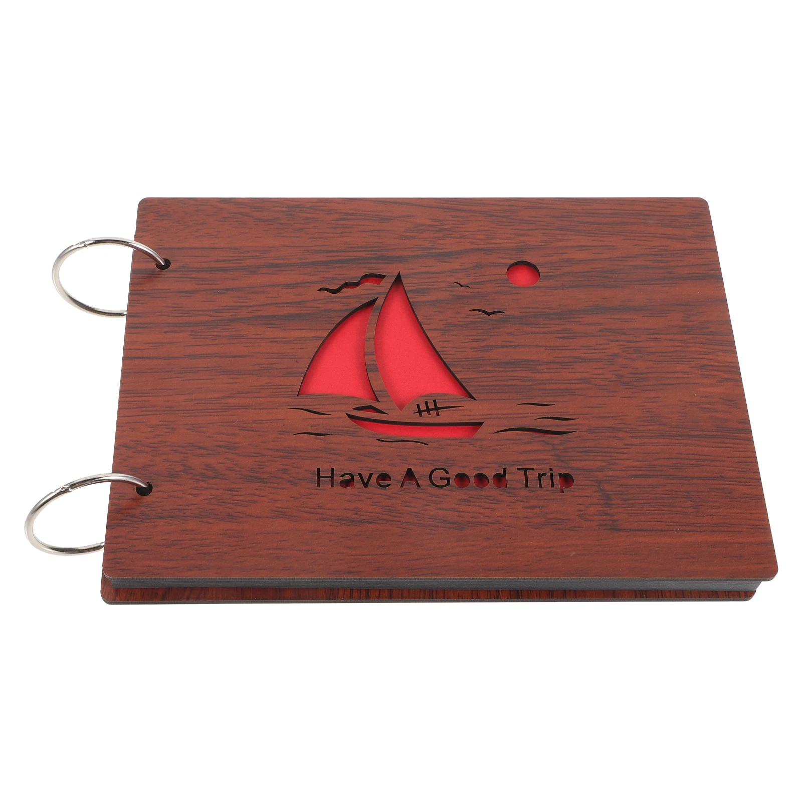 Álbum de Fotos de Madera Hecho a Mano, Álbum de Recortes DIY, Páginas Interiores en Blanco de 12x9 Pulgadas para Fotos, Idea de Regalo para Familiares y Amigos, Recuerdo Decorativo