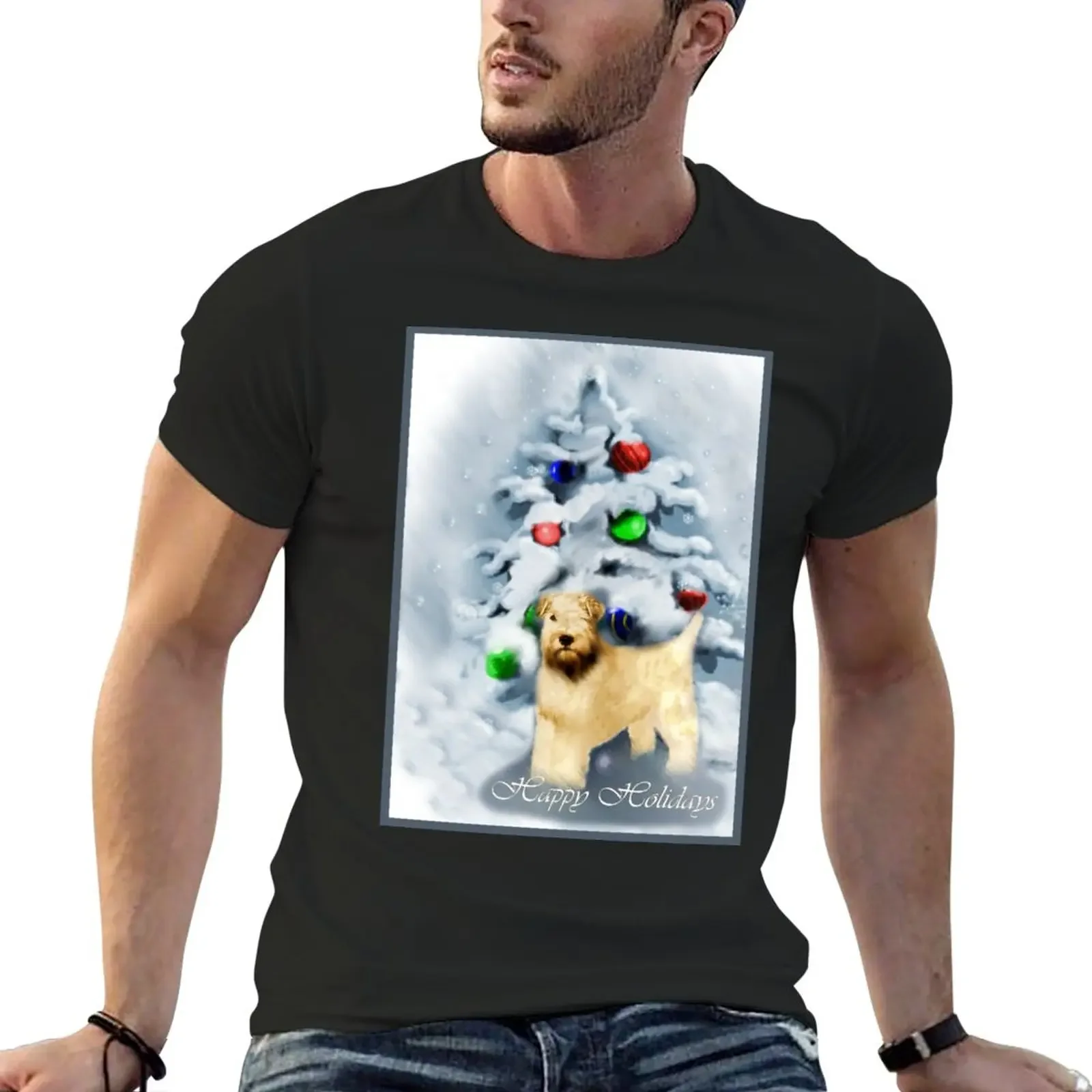 Soft Coated Wheaten Terrier Christmas Gifts T-Shirt customizeds shirts graphic tees boys whites black t-shirts for men