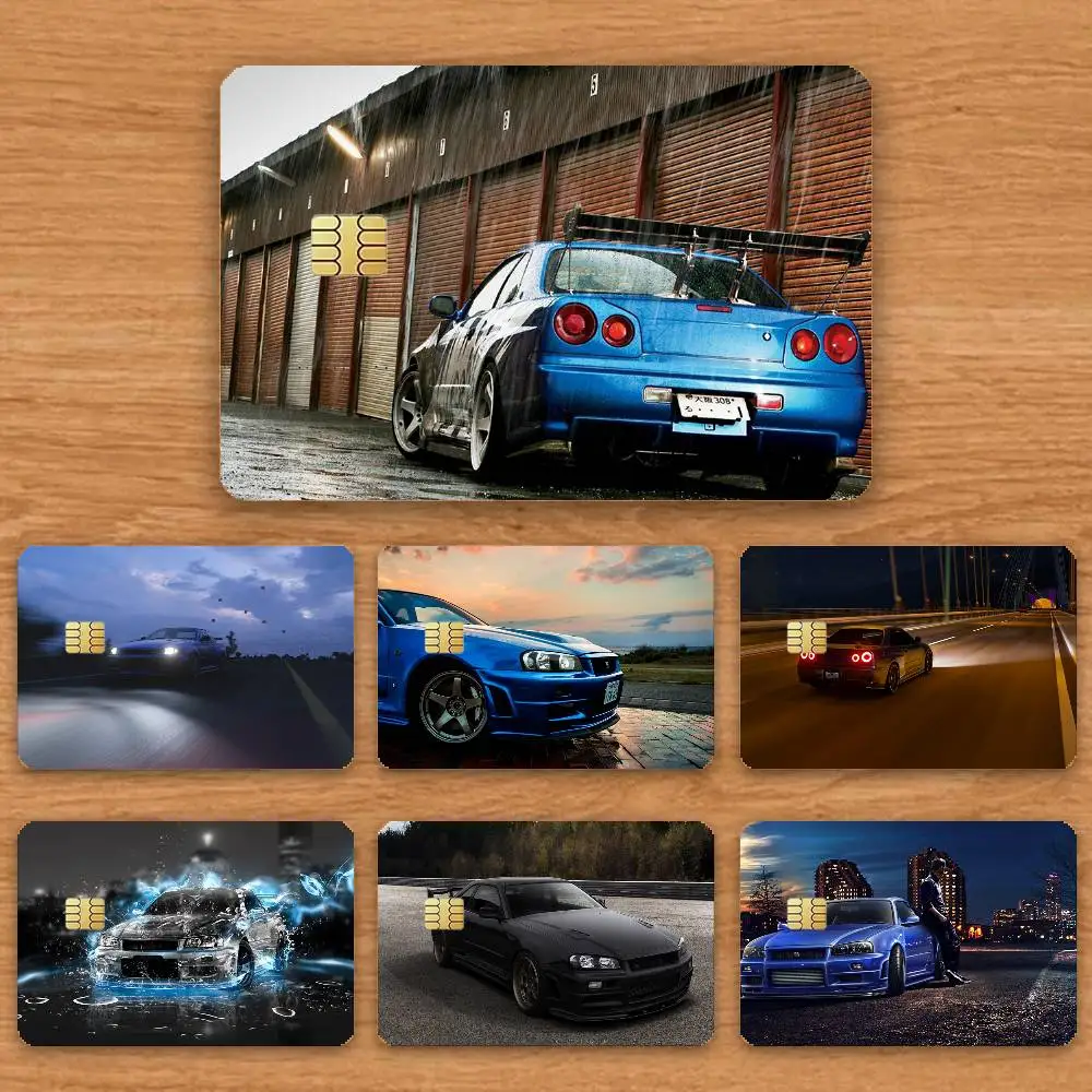 

F-Fast And F-Furious R-R34 Card HD Stickers Game Card Decal Card Matte Film Skin Small Chip Waterproof Sticker