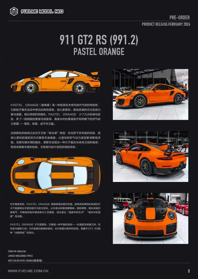 1:64 scale, Fuelme 911 GT2 RS new product in stock, resin static