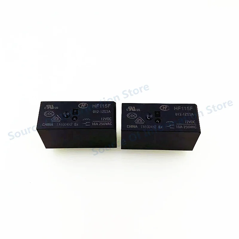 5Pcs HF115F-012-1ZS3A Power Relay, 12V DC Coil, 16A 250VAC, 8 Pin SPDT PCB Mount Relay