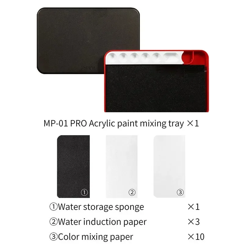 

water-based pigment moisturizing box,DSPIAE MP01-05RPO acrylic pigment moisturizing box, for model painting modeling tool DIY