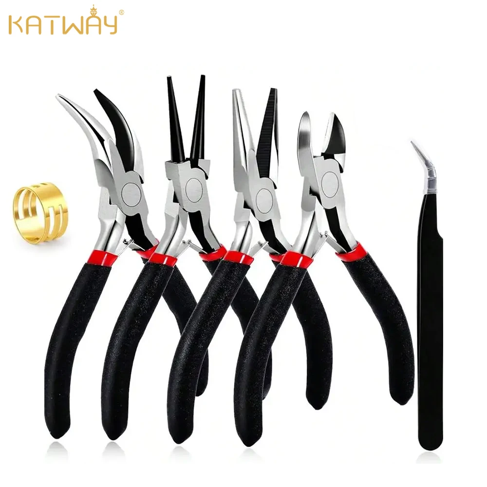 

4 Pack Jewelry Pliers Jewelry Making Pliers Tools Kit with Round Nose Pliers, Needle Nose Pliers/Chain Nose Pliers HH-AA466