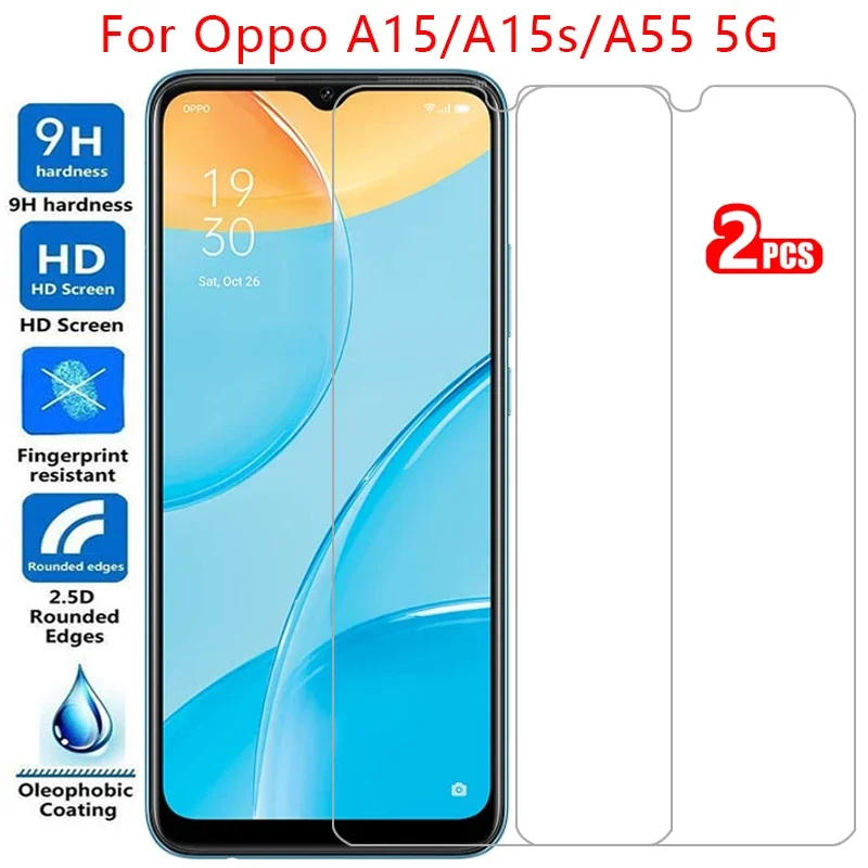 protective tempered glass for oppo a15 a15s a55 5g screen protector on a 15 s 15s 55 15a 55a film oppoa15 oppoa55 oppoa15s opo