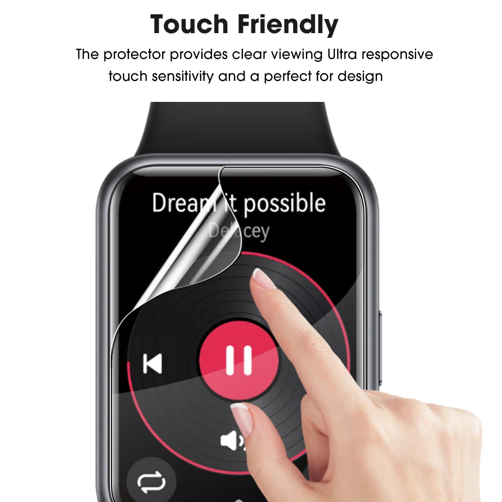 Huawei社腕時計フィット/フィット2/es 9D曲面スクリーンプロテクター腕時計Fit2ソフト保護フィルムアンチスクラッチsmartwacthアクセサリー