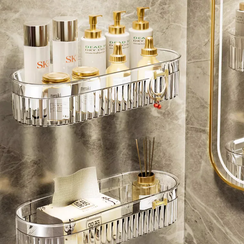 Storage rack, triangular wall hanging, non perforated bathroom rack, corner storage box bathroom organizer  bathroom accessories