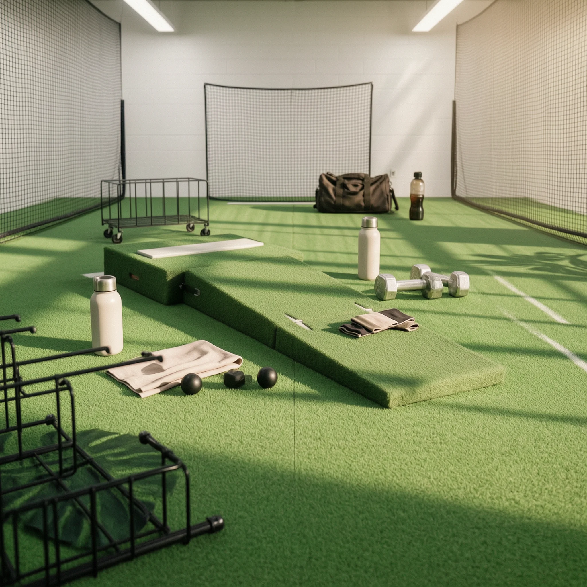 Baseball Pitching Pad Sloped Pitching Mound Training Pad Compact Lightweight for, Home, Gym