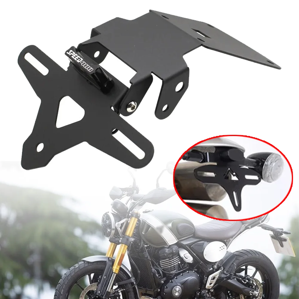 

Fit For Scrambler400X Scrambler 400 X Speed 400X Speed400X 2024- Motorcycle Registration Plate Holder CNC License Plate Holder