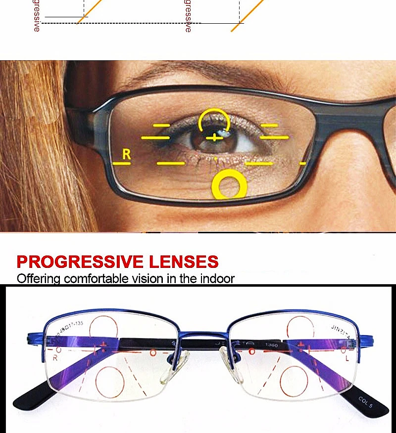 MOMOJA Ultradünne randlose Brille, speziell MR-8, extrem robust, progressiv, multifunktional, reflektierend, kratzfest, 1 Paar – Detail 6