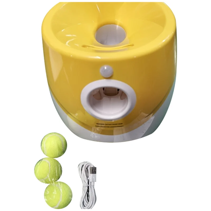 

Fun Interactive Machine Fun Interactive Catapult Throw Rechargable Dog Tennis Ball Launcher Dogs Chase Automatic -B09B