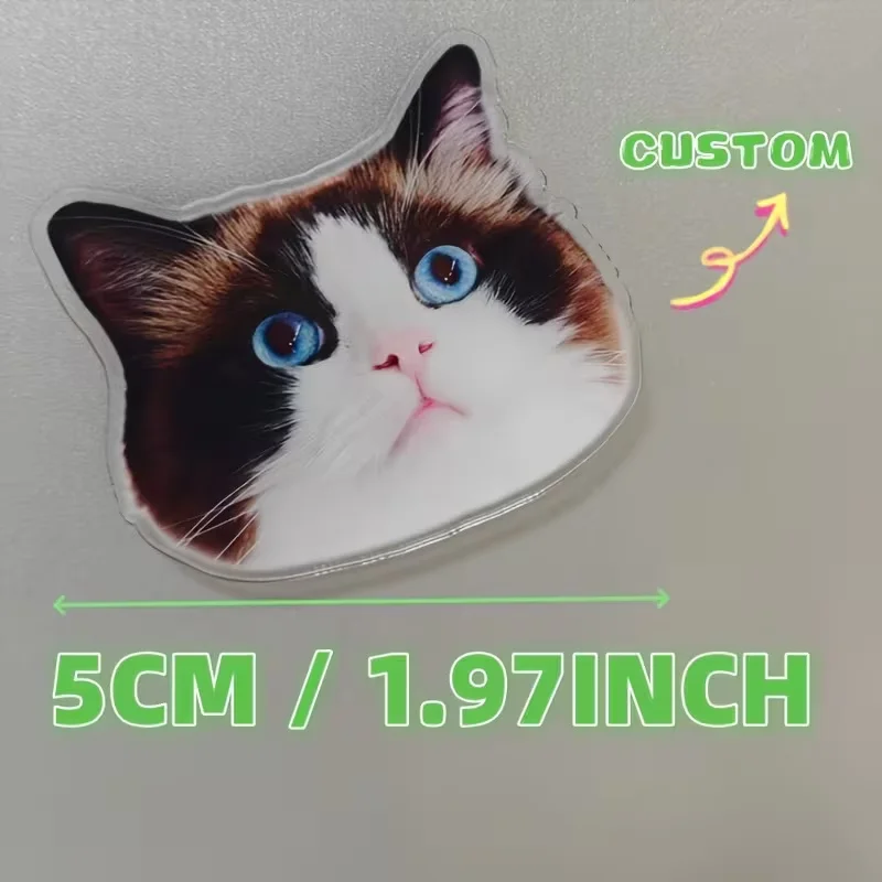 Custom Pet Photo Acrylic Fridge Magnet Personalized Pet Memorial Gift Warm Memory of Your Furry Friend Birthday Christmas Presen