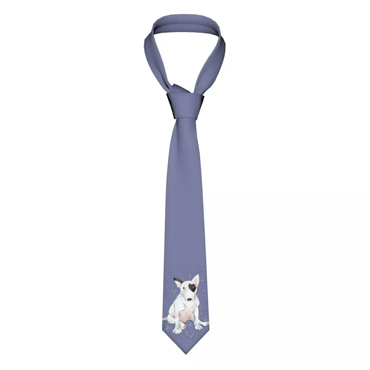 English Bull Terrier Dog Necktie Unisex Polyester 8 cm Neck Ties for Men Slim Wide Shirt Accessories Gravatas Office