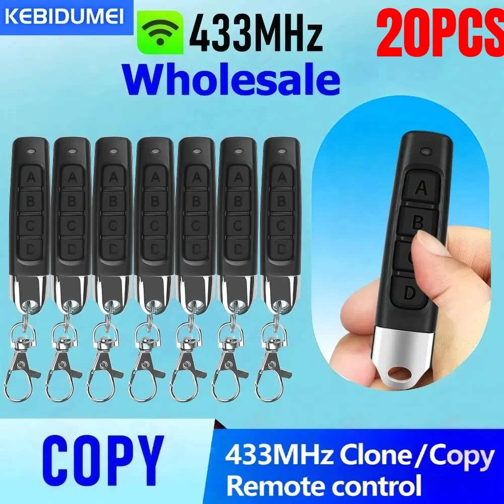 

20 шт., 433 МГц, Дубликатор с дистанционным управлением, универсальный пульт дистанционного управления, копия, клон, замена брелка для гаражных ворот, RF 433 МГц передатчик