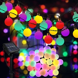1Pack Solar String Light Garden Solar Globe Fairy Lights 8 Modes Waterproof For Garden Christmas Outdoor Wedding Decor Lights