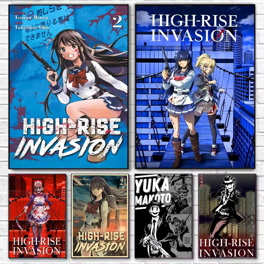 Anime High-Rise Invasion Poster Stylish Wall Art Print for Living Room Bedroom Study Office Café Home Decor Modern Gift