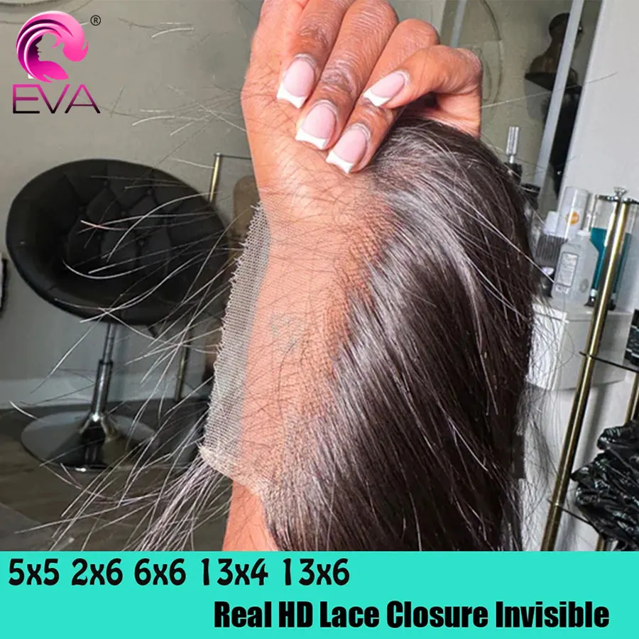 

EvaHair 13x4 13x6 Невидимый HD-кружевной фронтальный топик (прямой и волнистый), 5x5 2x6 6x6 Натуральный HD-кружевной топик с эффектом слияния с кожей, предварительно проработанная линия роста волос