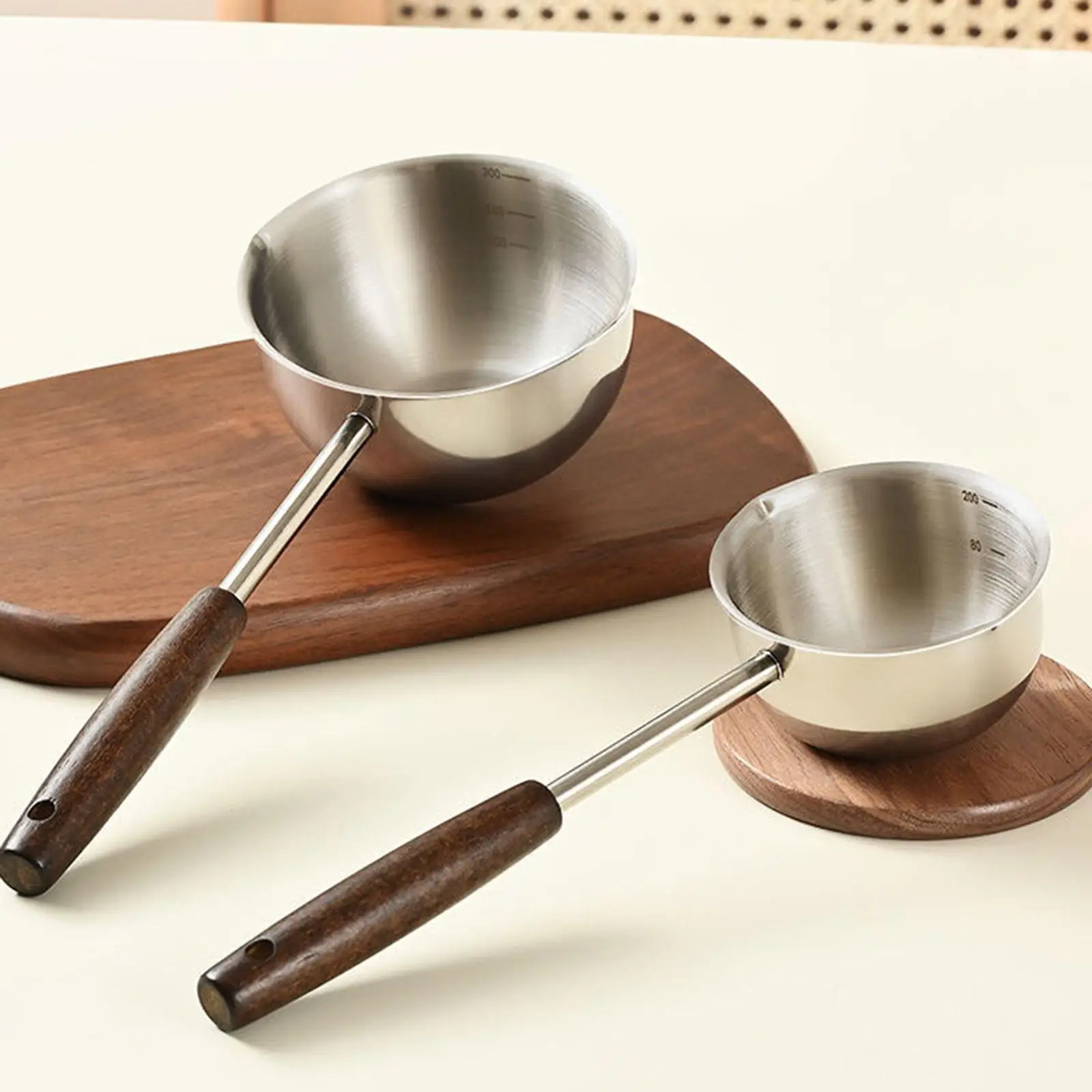 Melt Cooking Hot Oil Pan Keep Easy to Clean Mini Frying Pan Mini Pouring Pot for RV Travel