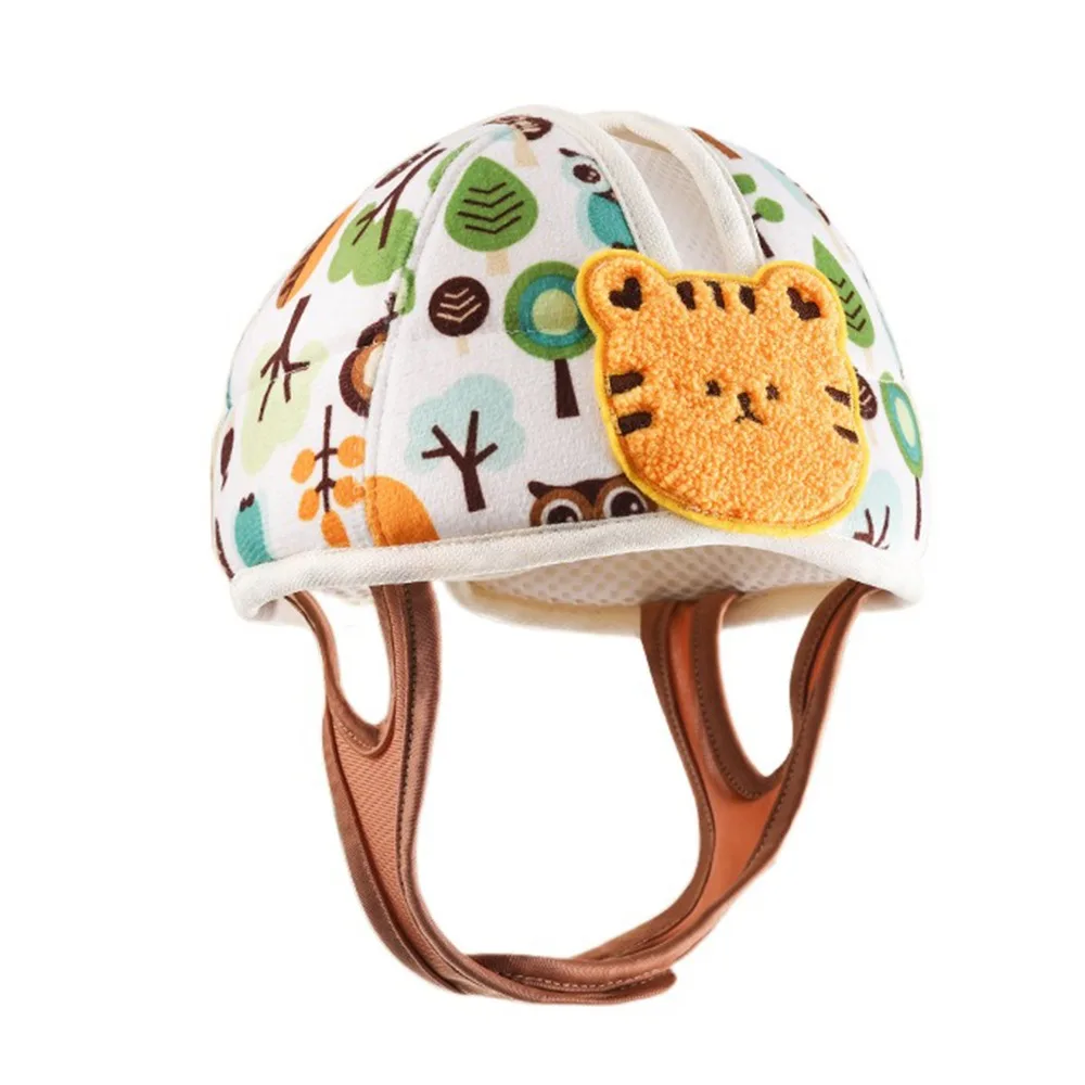 

Cartoon Baby Safety Helmet Anti-fall Pad Adjustable Toddler Head Protection Hat Shock-absorbing Breathable Infant Crash Cap