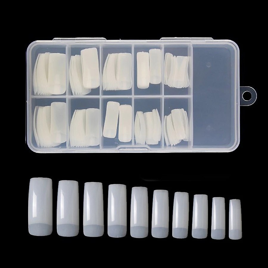 100 Stück kurze französische Nagelspitzen, halb gut abdeckende falsche Spitzen zum Aufdrücken der Nägel für die Maniküre-Dekoration – Detail 6