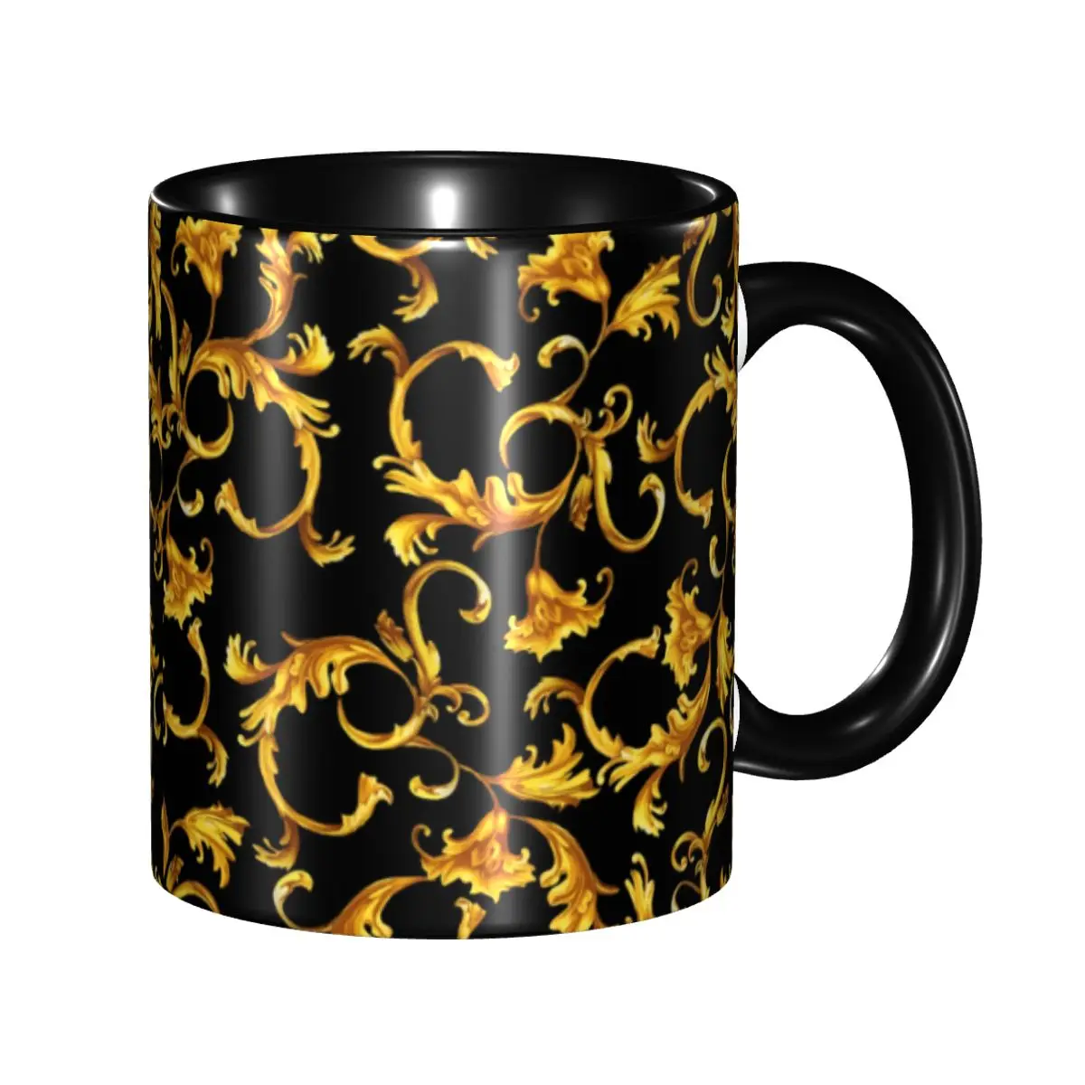 

Gold Baroque Coffee Mug DIY Custom Ceramic Milk Tea Mug Cup