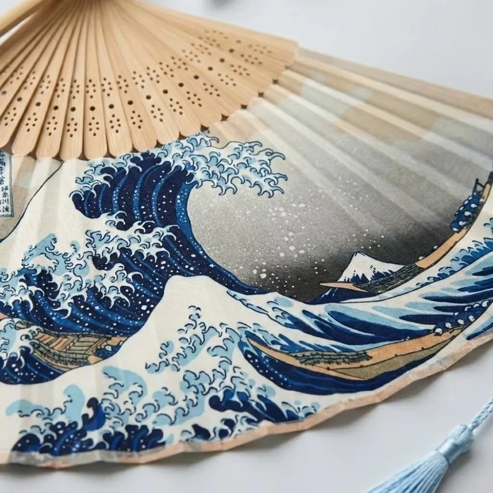 New Bamboo Ribs Handheld Folding Fan Foldable Lightweight Decorative Bamboo Fan Portable Traditional Hand Fan Photography Props