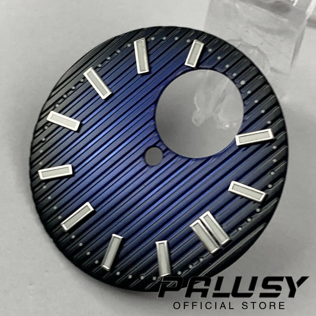 29.5mm NH38 Green Luminous Watch Dial Black Sky Blue White Green Watch Faces for NH38/NH38A Movement Replacement Parts