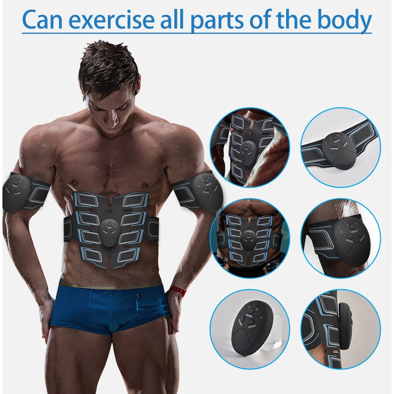 Abdominal Muscle Stimulator Trainer USB Connect Abs Training Gear Muscles Electrostimulator Toner Massage