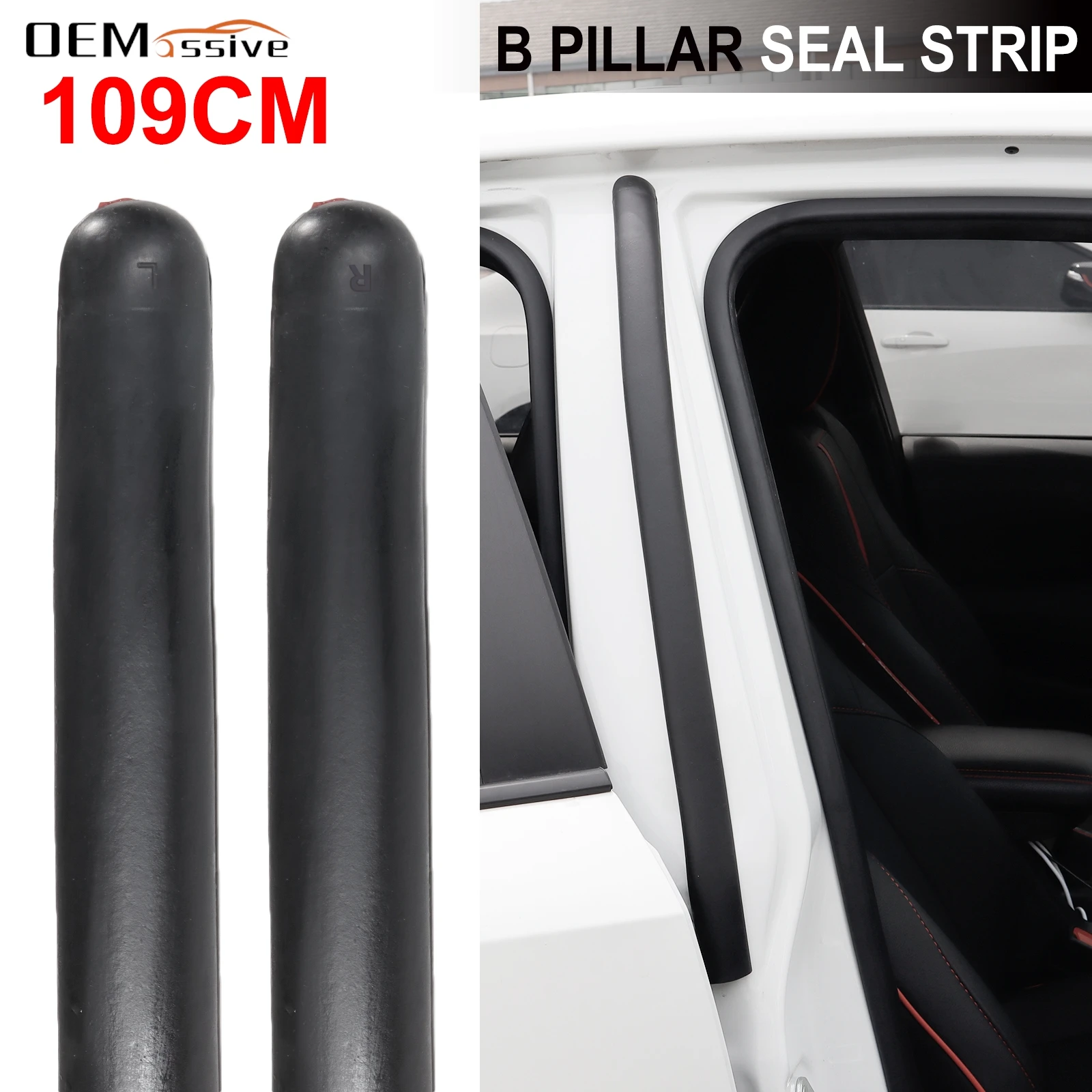 Car Door Rubber Seal Strip Filler Car Door Weatherstrip B pillar Protection Sealant Strip Sealant Weather Seal Hollow Strip Wide