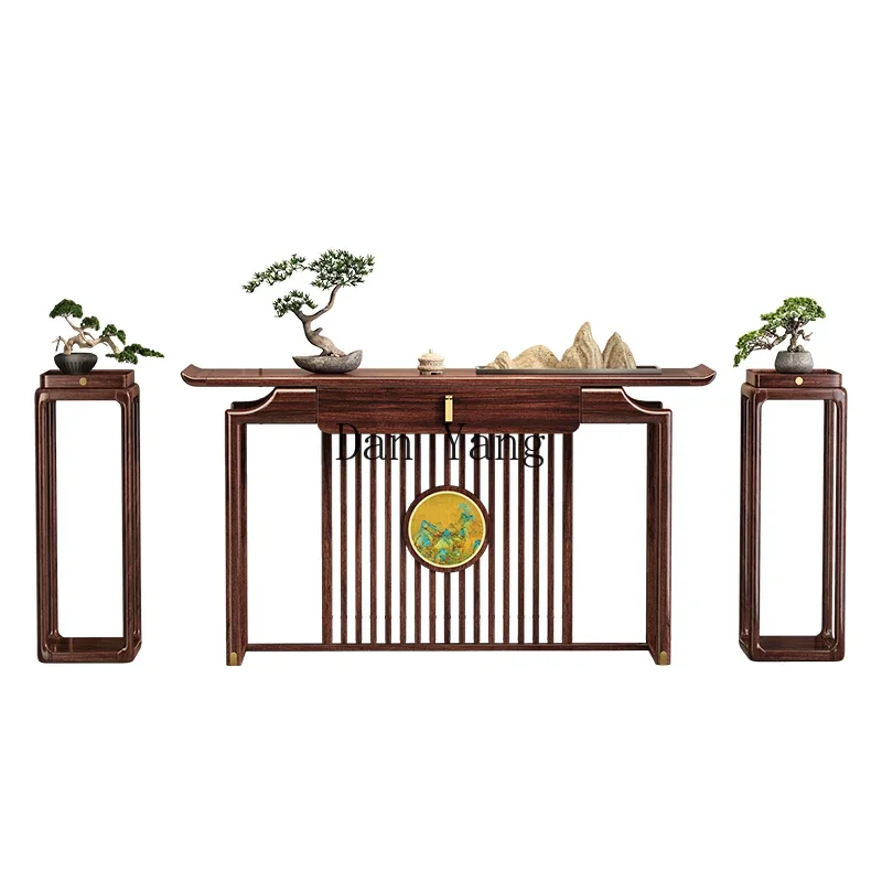 

YJ new Chinese ebony entrance table against the wall solid wood end table strip table living room entry middle hall incense