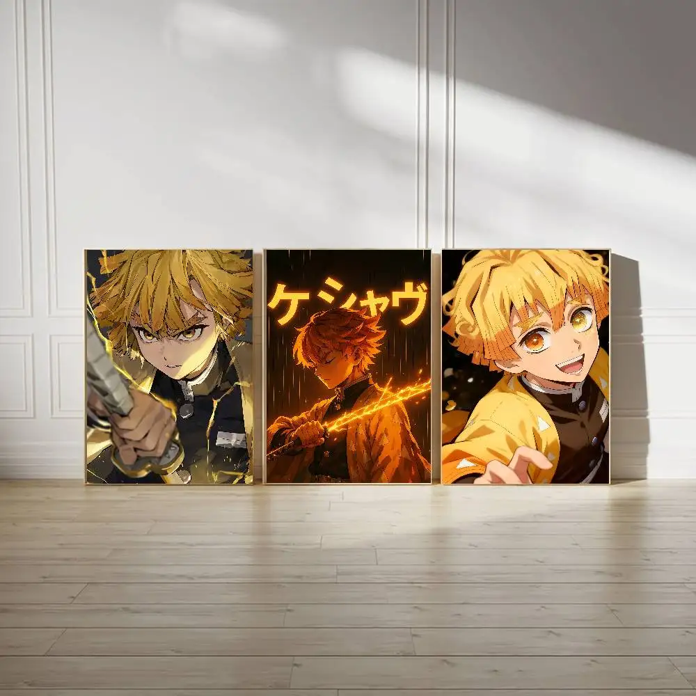 A-Agatsuma Z-Zenitsu Poster High Quality Print Poster Waterproof Wall Art Movie Posters For Living Bedroom Retro Room Decor Gift