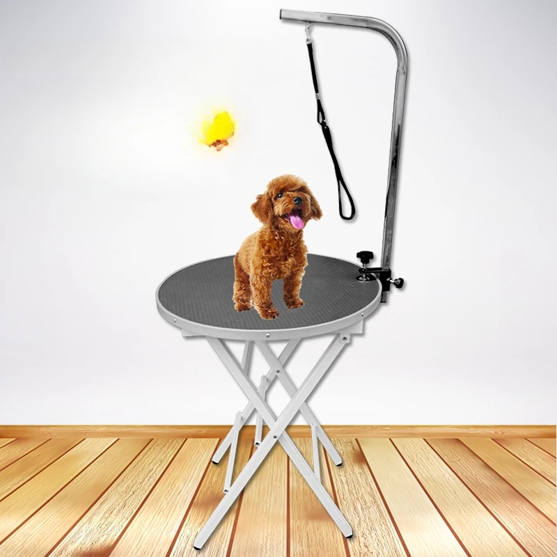 Pet Cosmetic Table Dog Beauty Table Household Folding Portable Teddy Cat Bath round Bracket