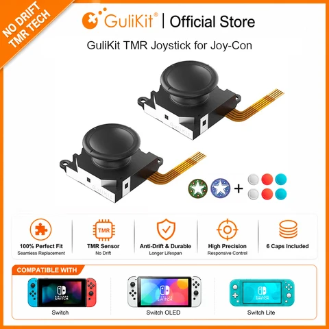 GuliKit TMR Sensing Joystick para JoyCon Substituição Sem Vara de Deriva para Nintendo Swicth/OLED/Lite Acessórios de Jogo Reparação