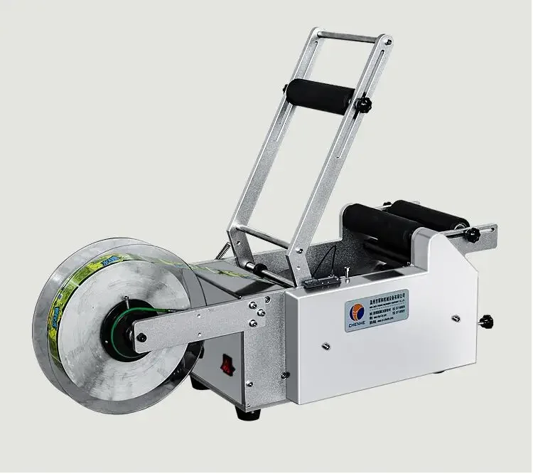 

round bottle labeling machine,wine bottle, plastic bottle ,labeling seasoning bottle ,self-adhesive Semi-automatic labeling