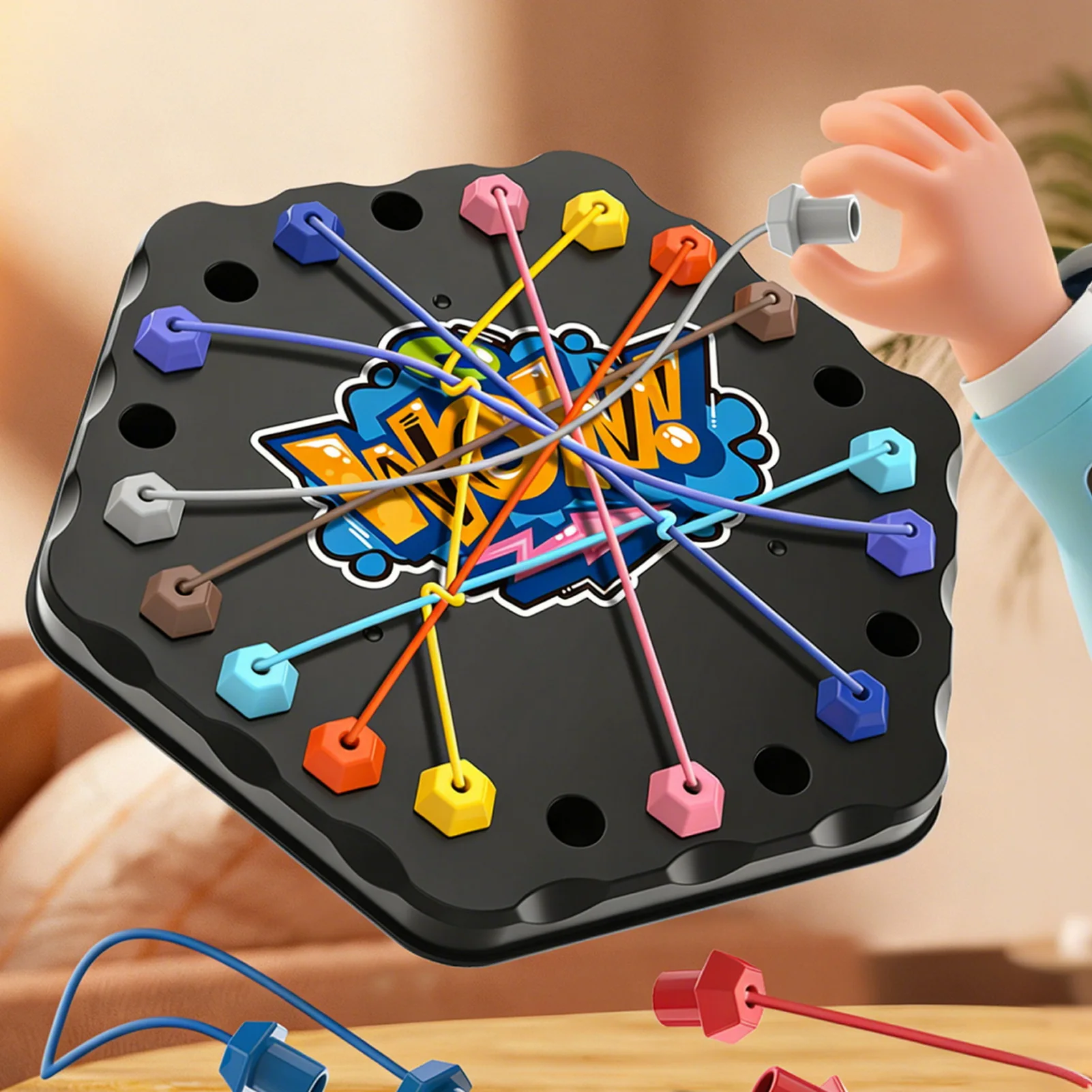 Disc Untangling Puzzle Set Educational Family Game with ABS Material for Problem Solving Cognitive Development Interactive Play