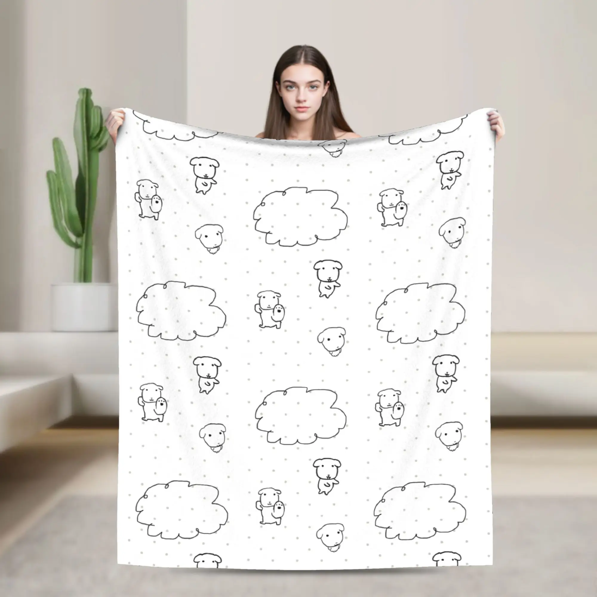 Cute GANADI Blanket  Camping Flannel Throw Blanket For Couch Chair Sofa Bed Super Soft Custom Quality Bedspread Gift Idea