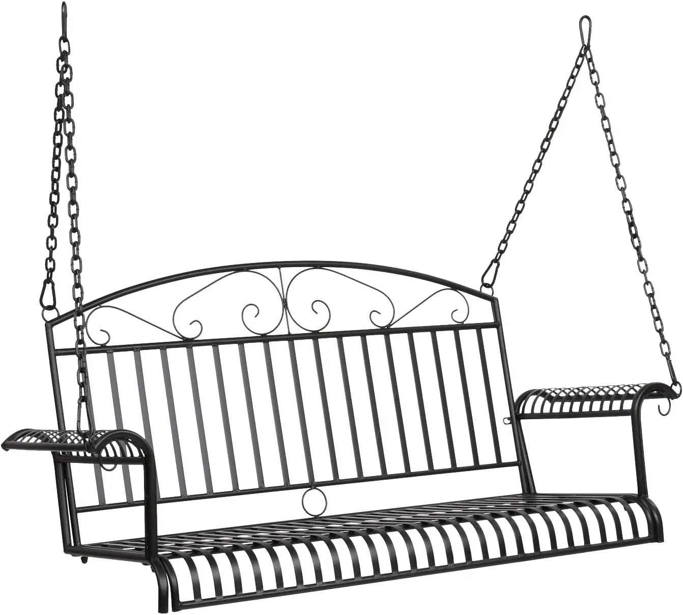 

Heavy-Duty Metal Porch Swing – 660LB Capacity, Outdoor Steel Swing Bench for Garden, Yard & Patio
