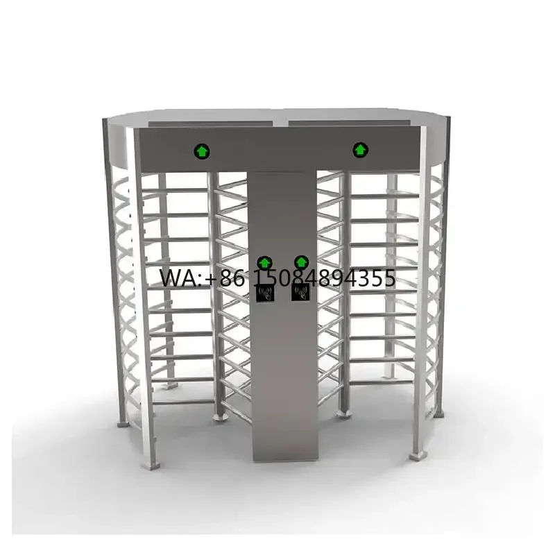 Automatic Full Height Turnstile Double Door with RFID Card Access Control System for Stadium