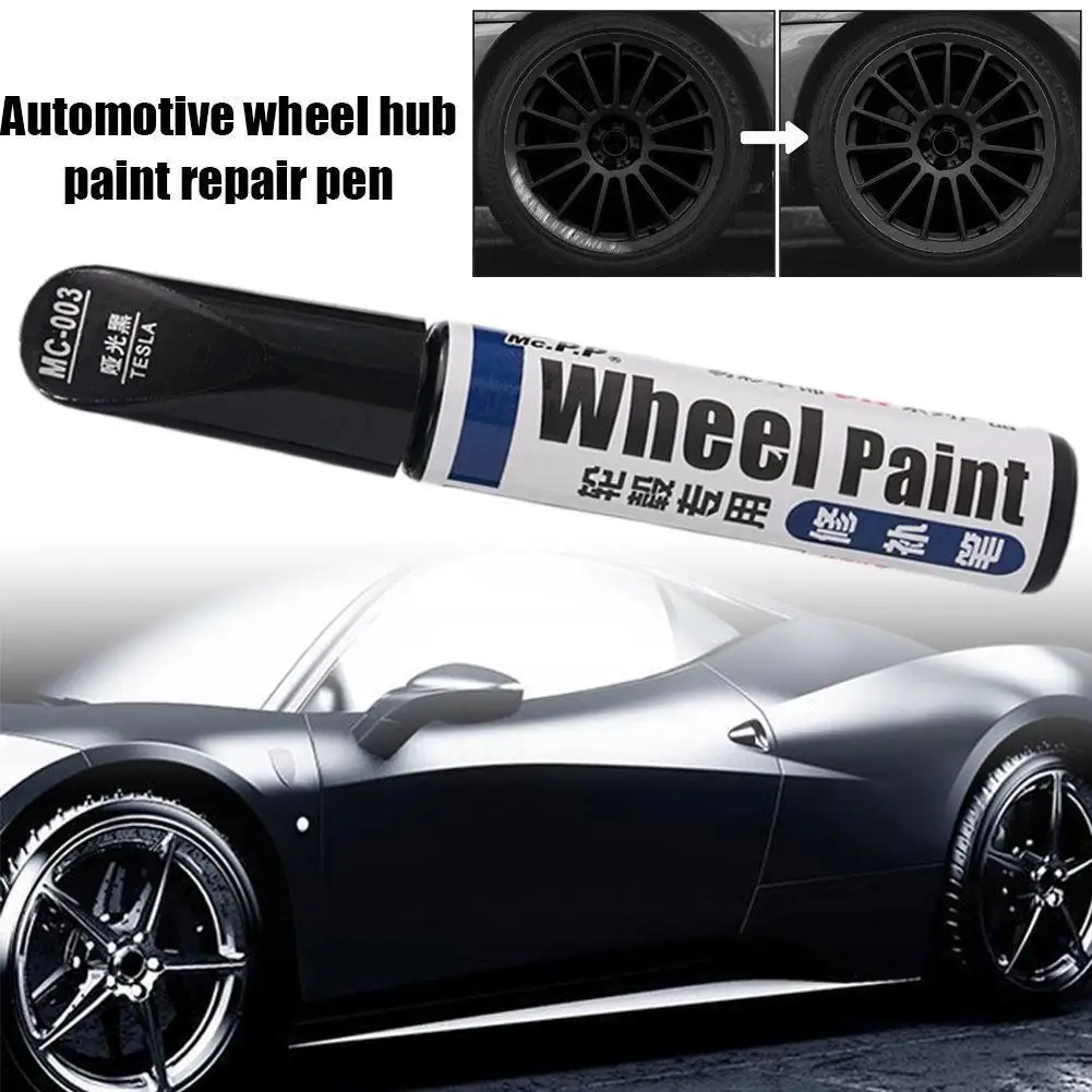 12ml Silver Black Alloy Wheel Up Pen Repair Paint Curbing Brush Scratch Maker Scratch Spray Wheel Paint Hub With Q7w6